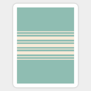 Preppy Retro Stripes - Green Sticker